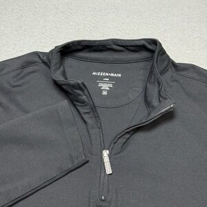 Mizzen+Main Quarter Zip Performance Pullover L Black Stretch Athleisure Golf
